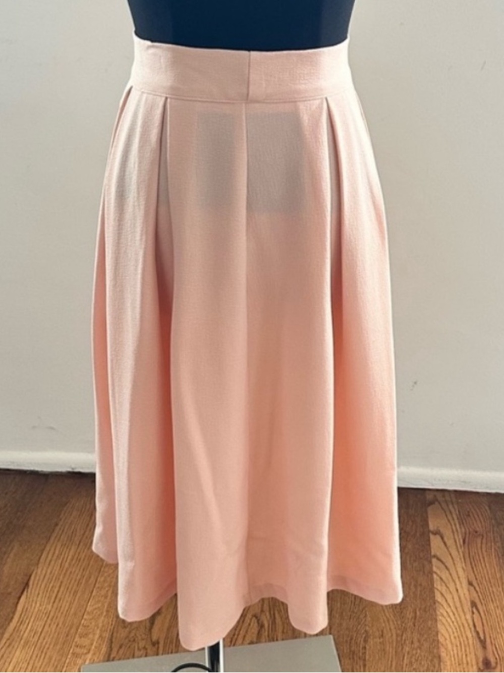 twik by Simons Soft Pink Pleated Midi Skirt High Waist Flowy NWT Small & Medium